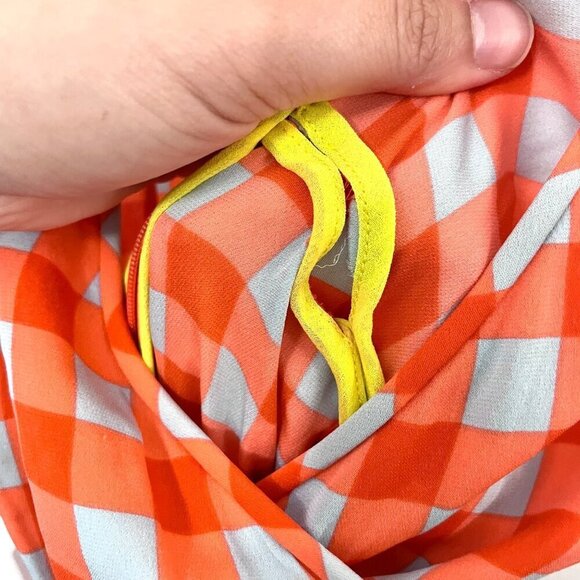 Diane von Furstenberg Ruffled Gingham Stretch-Silk Wrap-Effect Midi Dress Size 2 - Picture 6 of 9